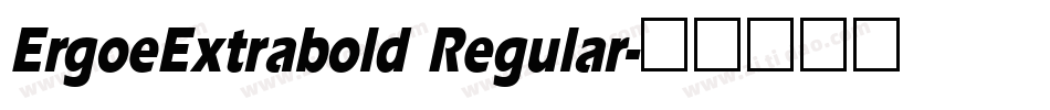 ErgoeExtrabold Regular字体转换